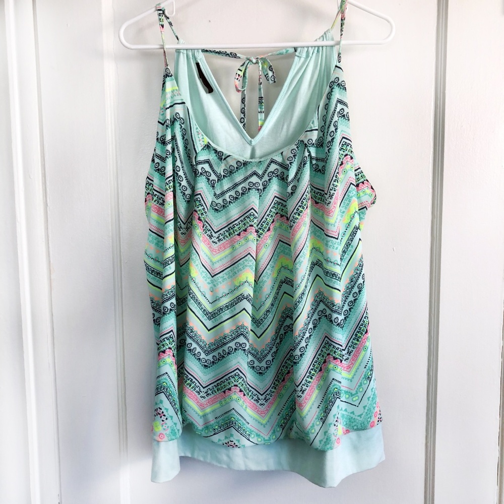 Maurices Adjustable Tie Chevron Blouse 3X